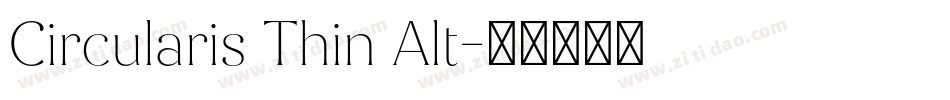 Circularis Thin Alt字体转换